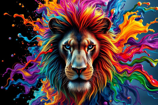 Lion Burst | multi-color