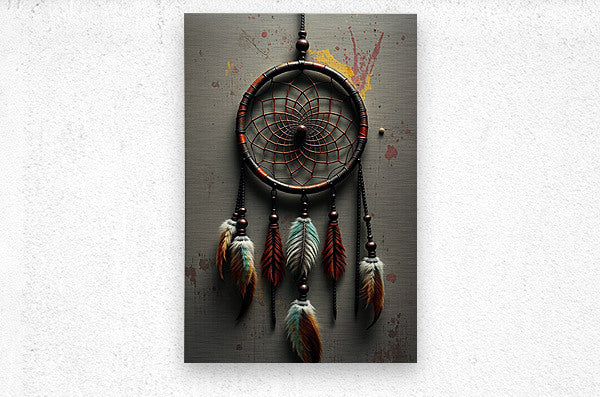 Brushed Metal Print Native American Wall Art