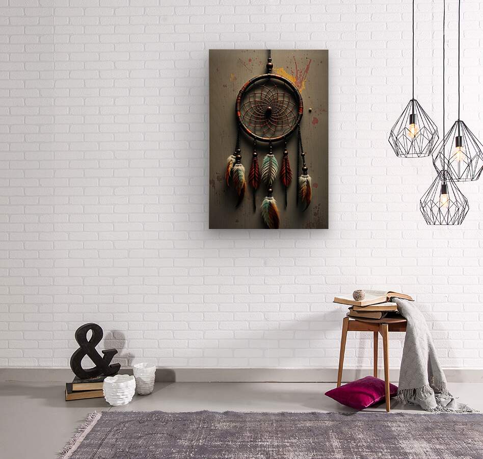 Wood Print Native American Wall Art