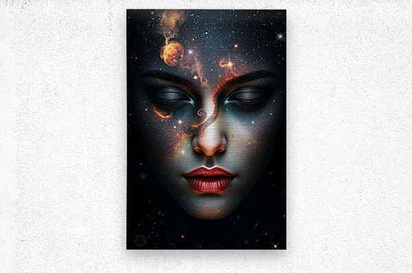 Brushed Metal Print Galaxy Wall Art