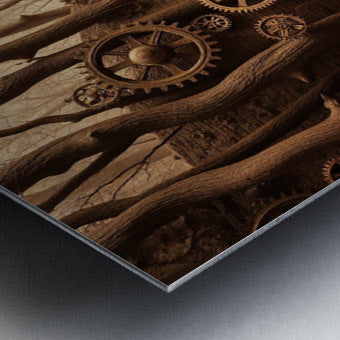 Brushed Metal Print Close-up