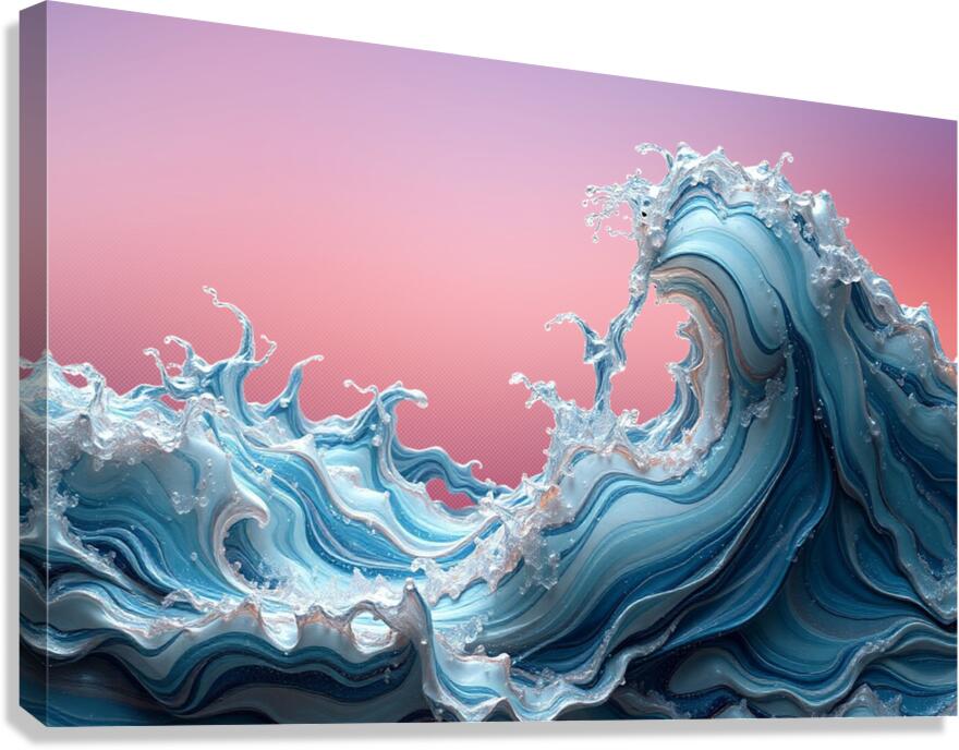 Giclée Stretched Canvas Print Ocean Wave Wall Art
