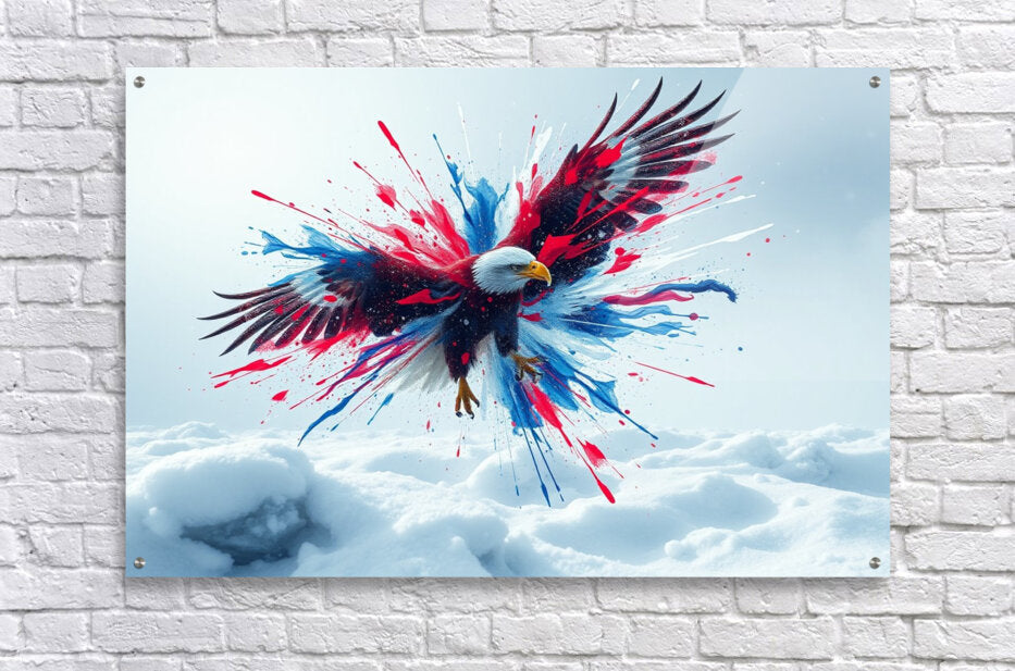 Acrylic Print Patriotic Bald Eagle Wall Art