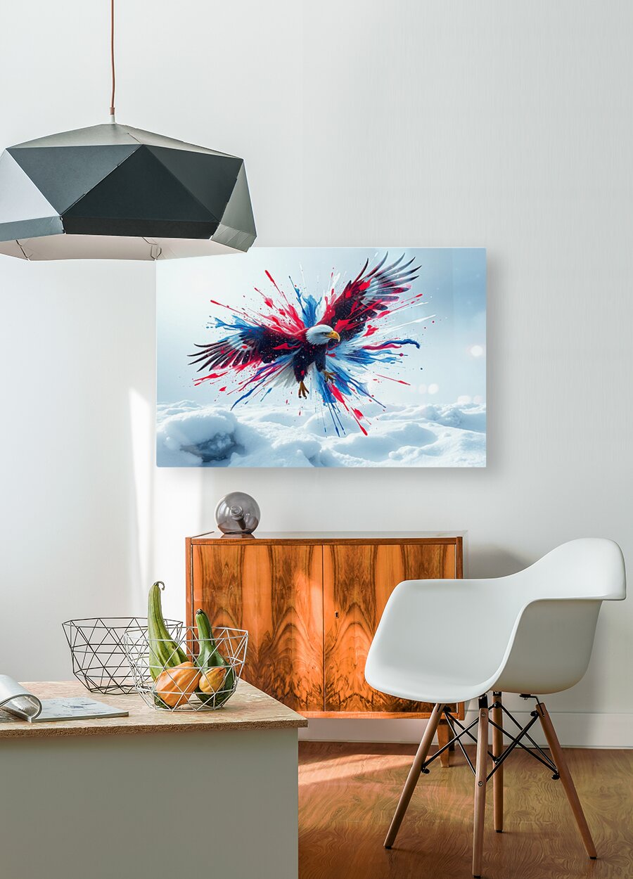 HD Sublimation Metal Print Patriotic Bald Eagle Wall Art