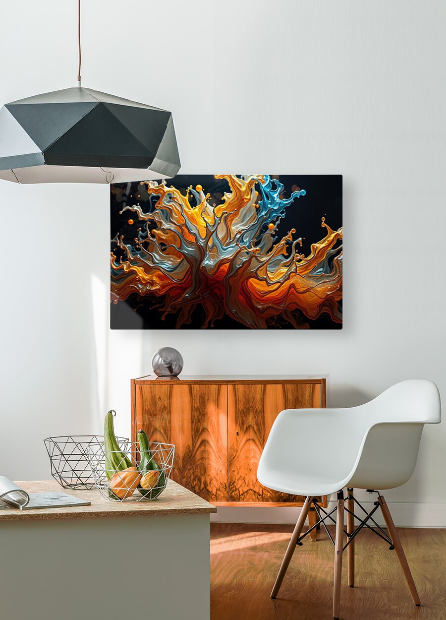 HD Sublimation Metal Print Colorful Splash Wall Art