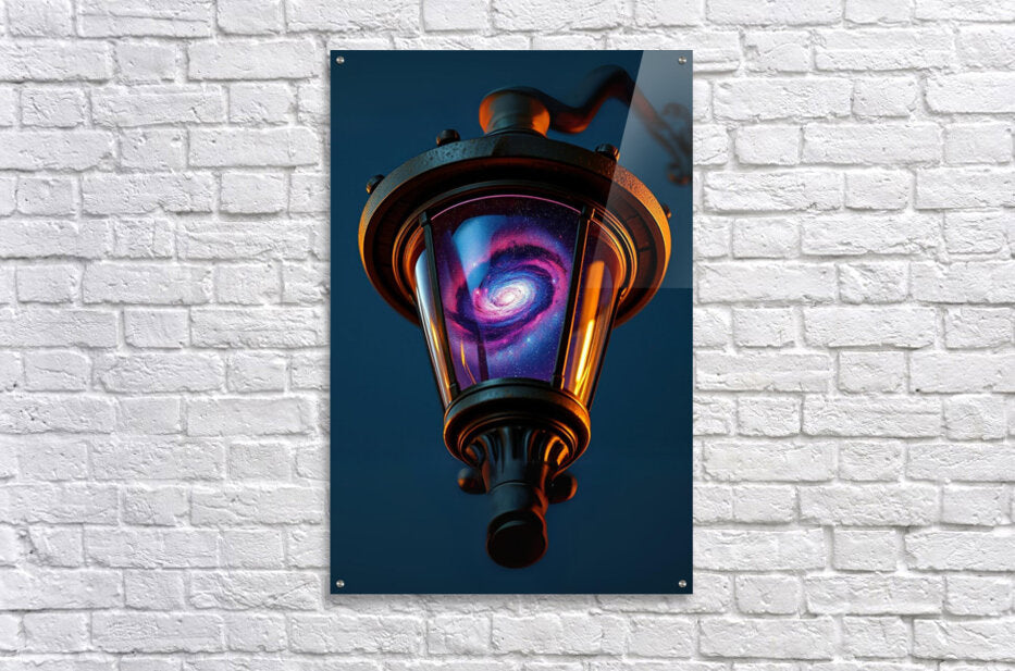 Acrylic Print Galaxy Light Post Wall Art