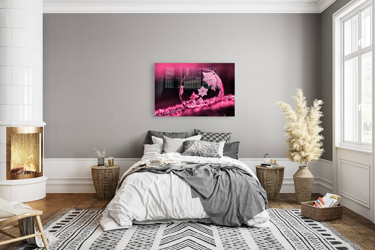 Acrylic Print Mockup Pink Frost Bubble Wall Art