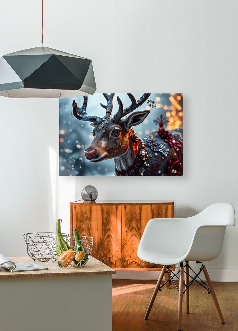 HD Sublimation Metal Print Christmas Reindeer Wall Art