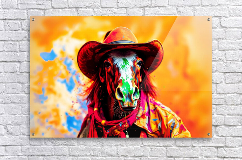 Acrylic Print Funny Horse Wall Art