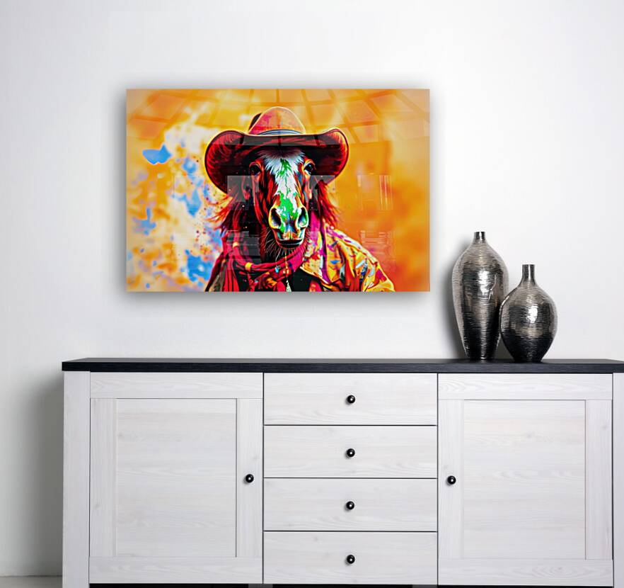 Acrylic Print Mockup Funny Horse Wall Art