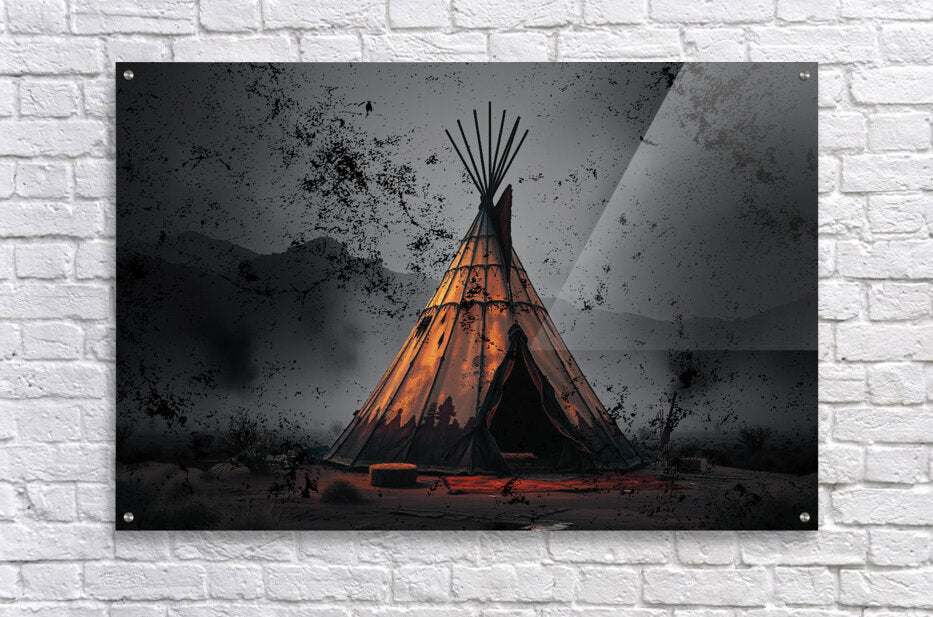 Acrylic Print Native American Teepee Wall Art