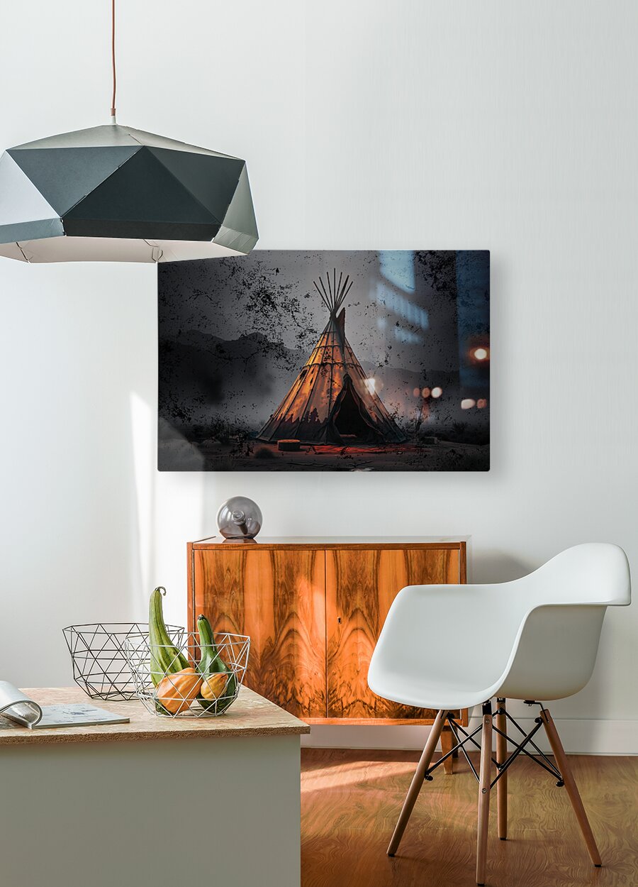 HD Sublimation Metal Print Native American Teepee Wall Art