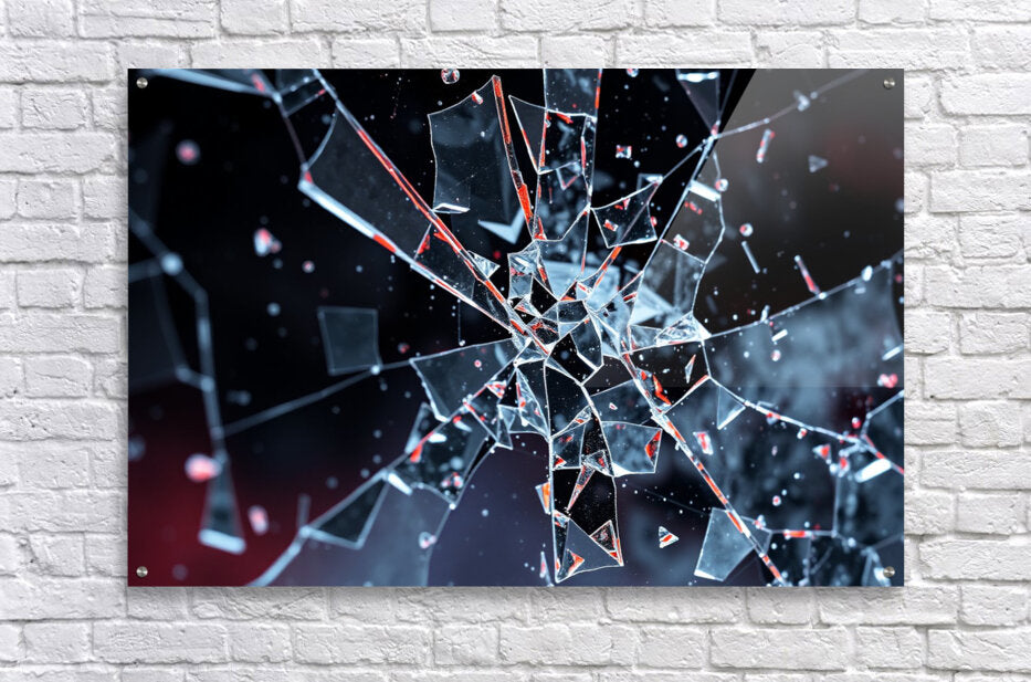 Acrylic Print Broken Glass Wall Art