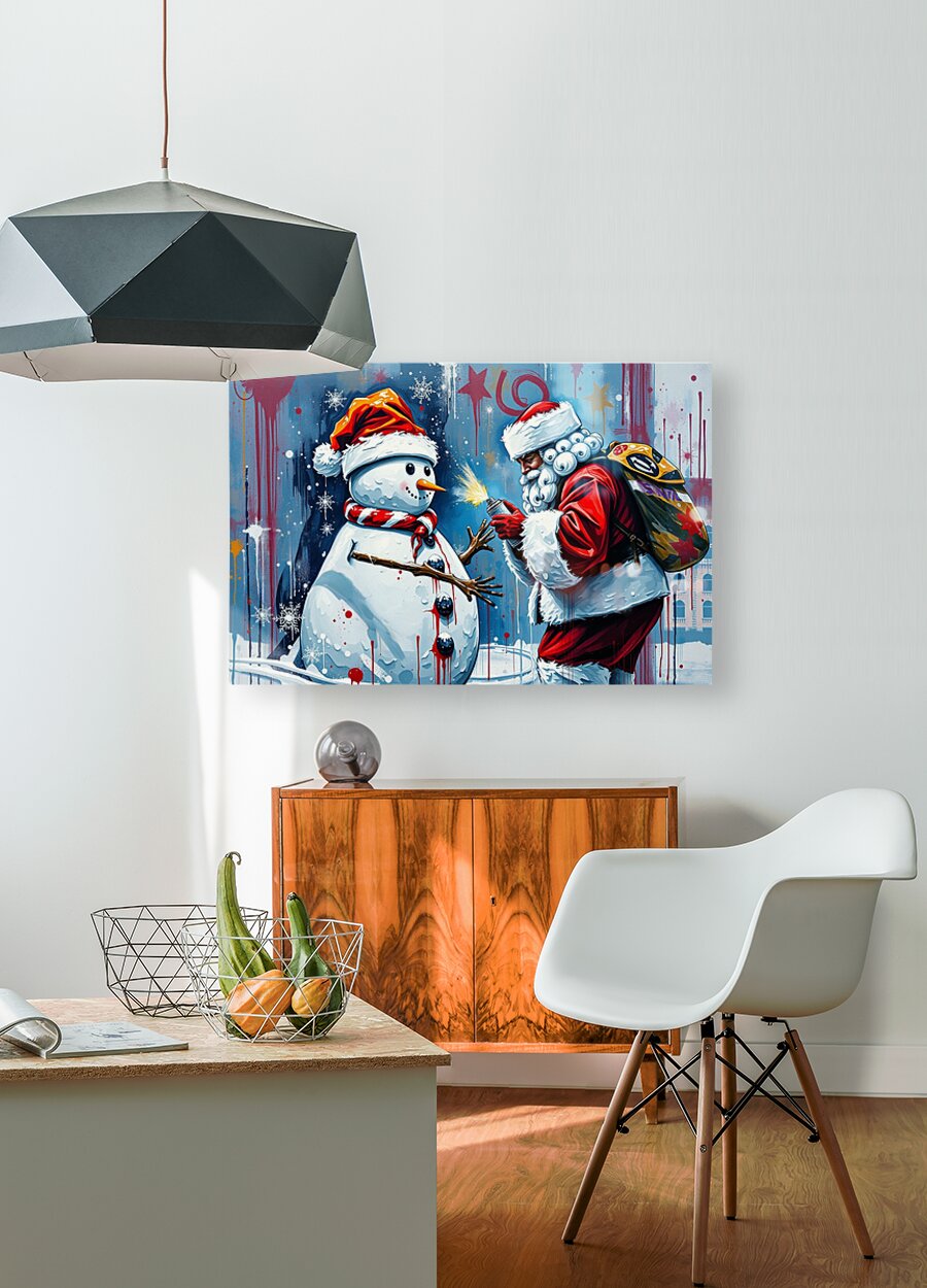 HD Sublimation Metal Print Christmas Graffiti Wall Art