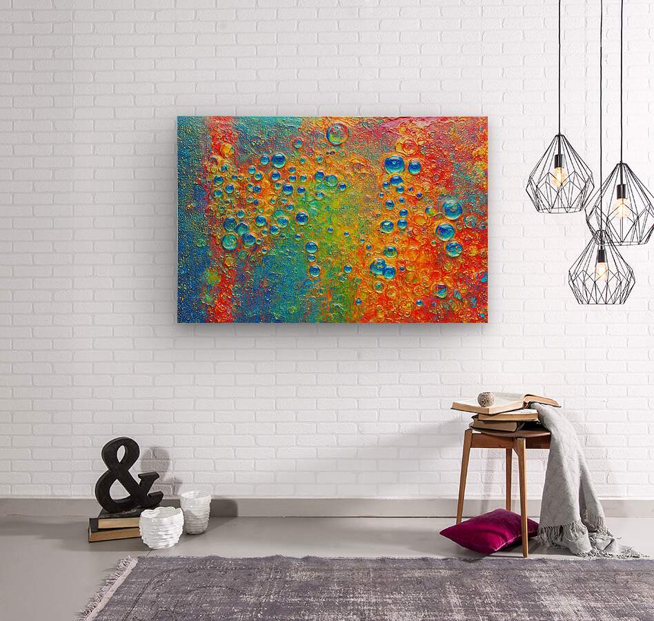 Wood Print Bubbling Rustic Wall Art