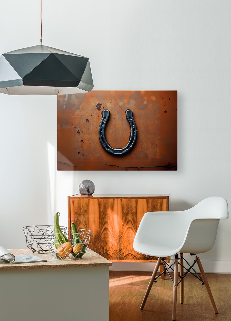 HD Sublimation Metal Print Rustic Horseshoe Wall Art