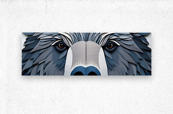 Brushed Metal Print Paper Bear