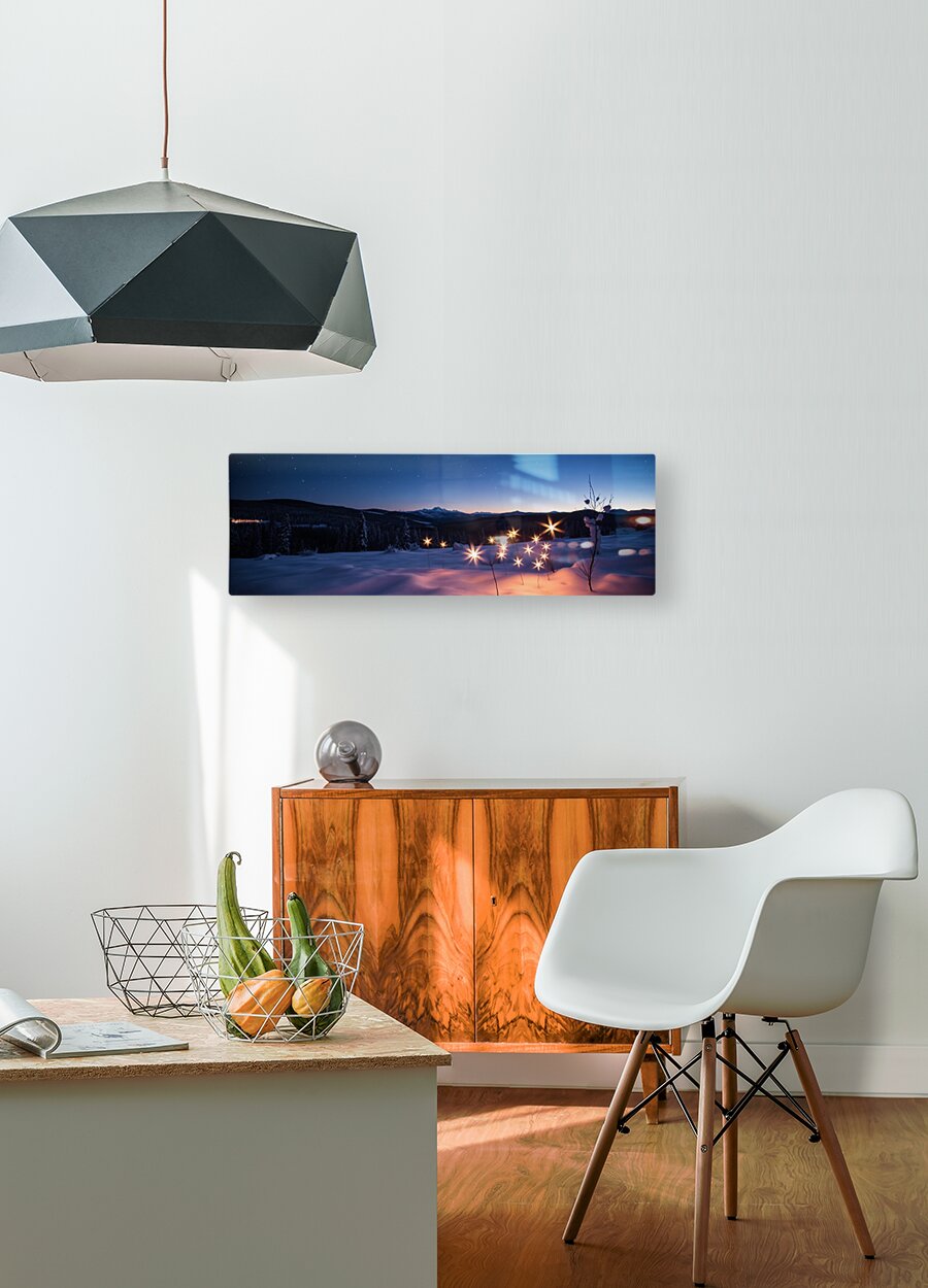 HD Sublimation Metal Print Winter Lights Wall Art
