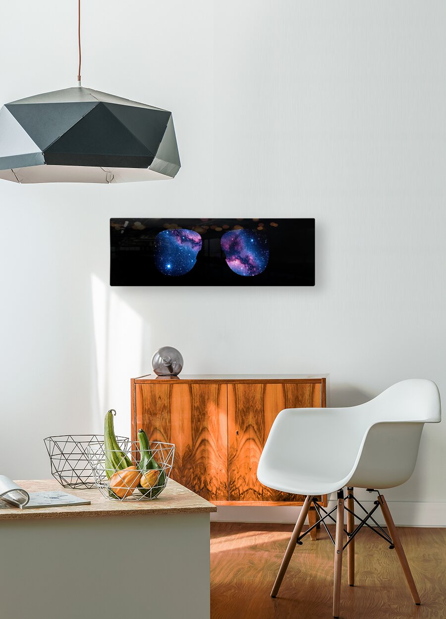 HD Sublimation Metal Print Galaxy Sunglasses Wall Art