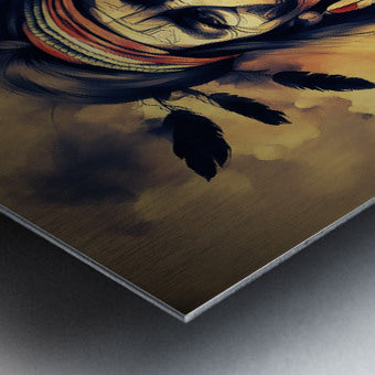 Brushed Metal Print Close-up