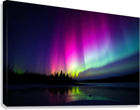 Giclee Stretched Canvas Print Northern Lights Wall Art