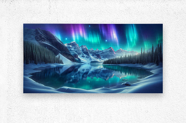  Brushed Metal Print Northern Lights Wall Art