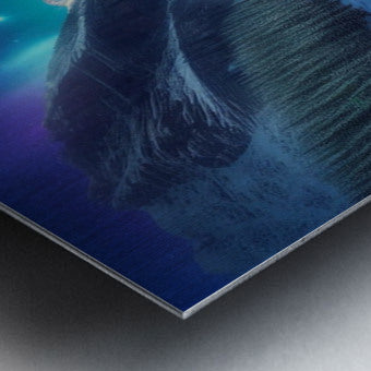 Brushed Aluminum Metal Print Close-up