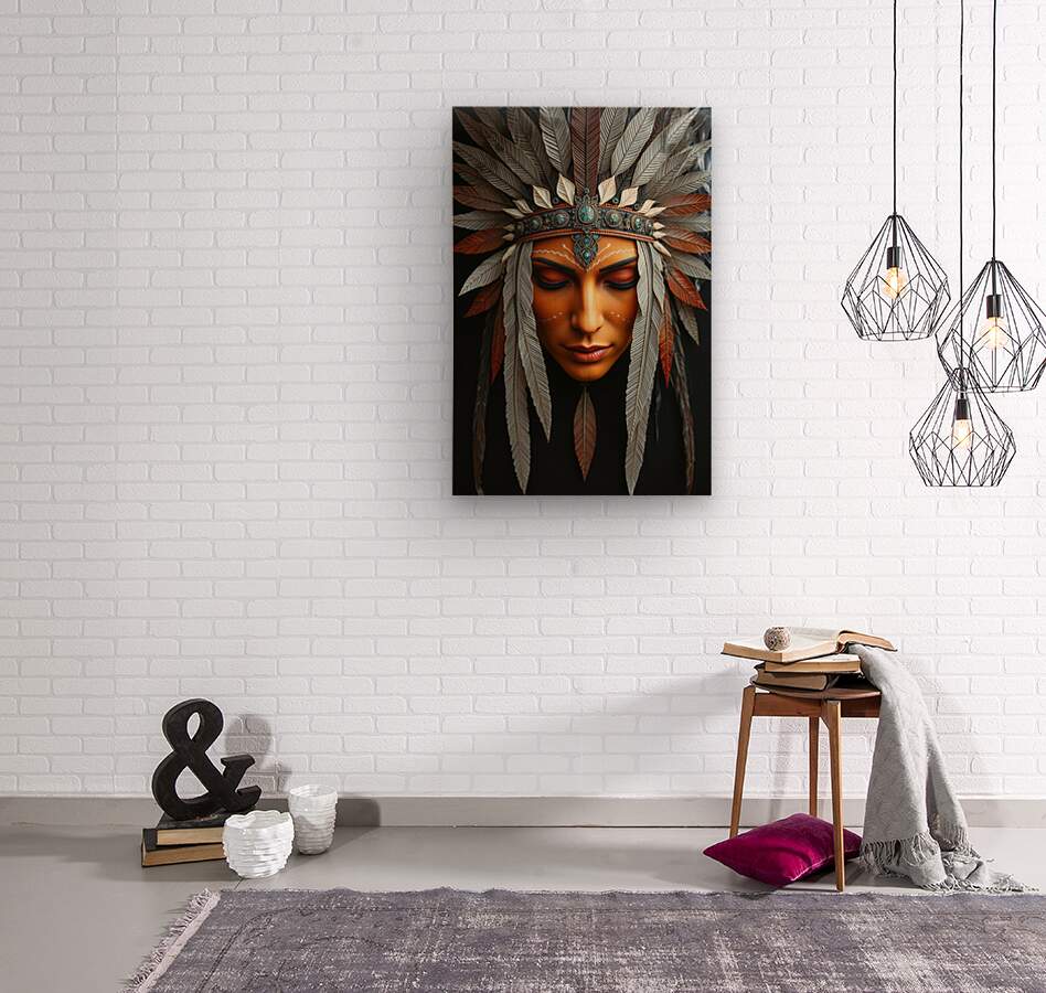  Wood Print Native American Wall Art