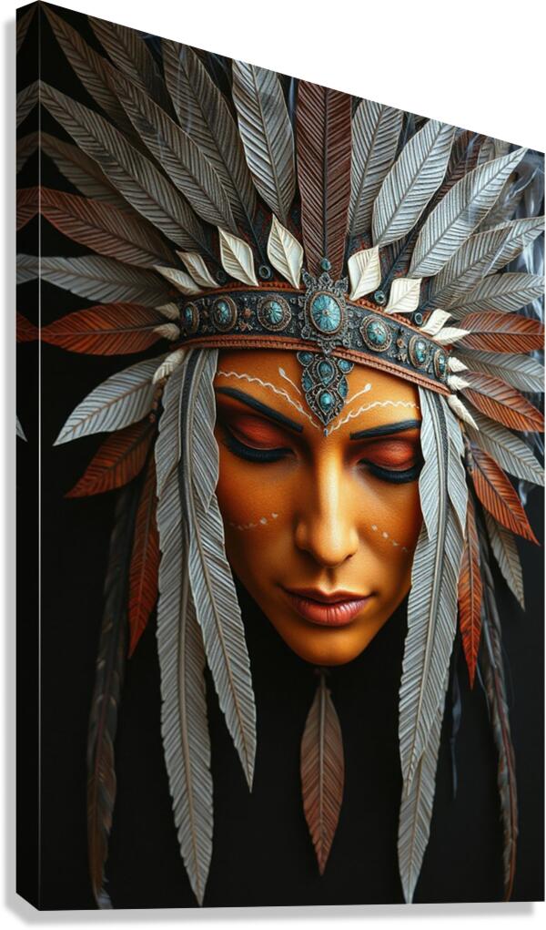 Giclée Stretched Canvas Print Native American Wall Art