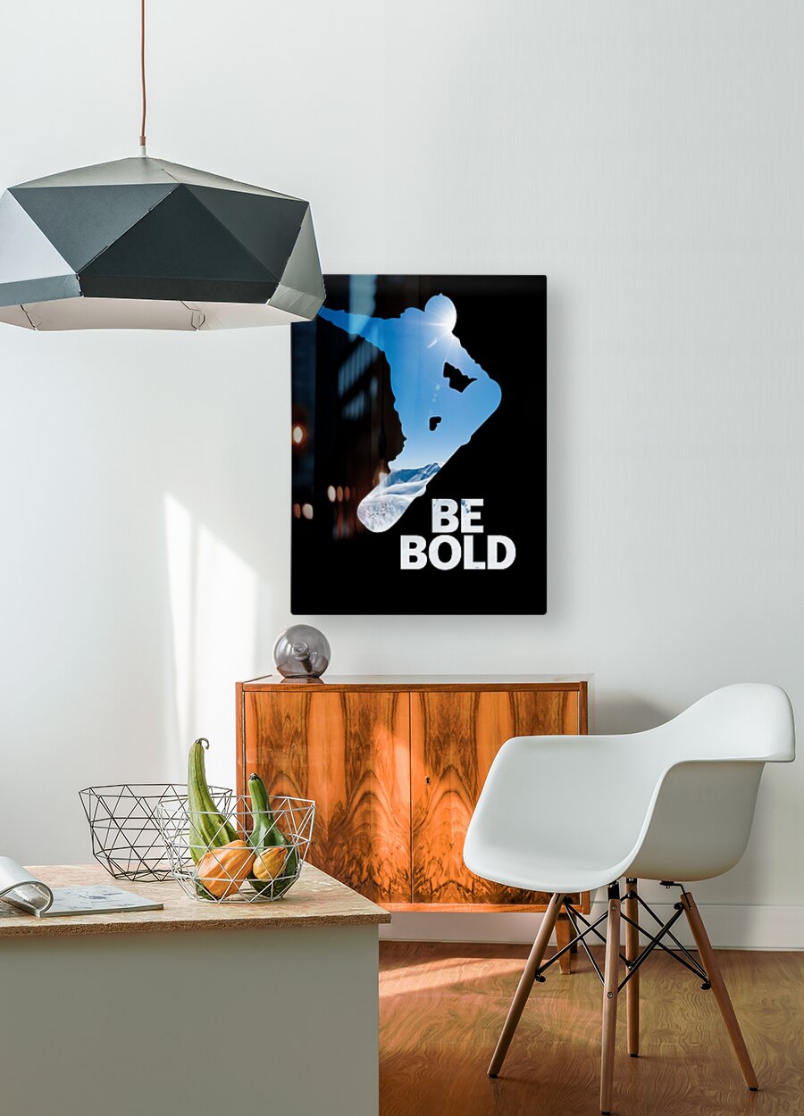 HD Sublimation Metal Print Snowboarding Inspirational Wall Art