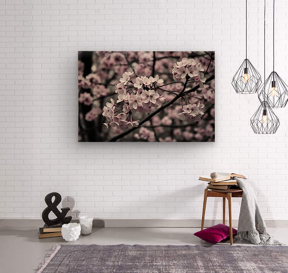 Wood Print Floral Wall Art