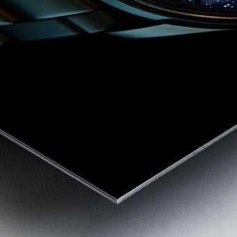 Brushed Metal Wall Art Close-up