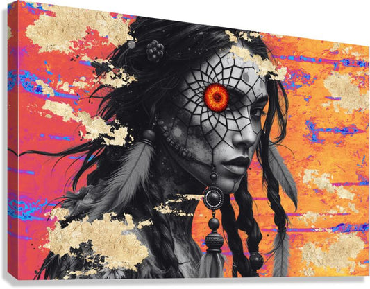 Giclée Stretched Canvas Print Native American Wall Art