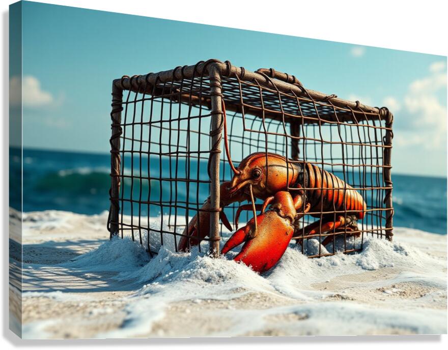  Giclée Stretched Canvas Print Lobster Wall Art