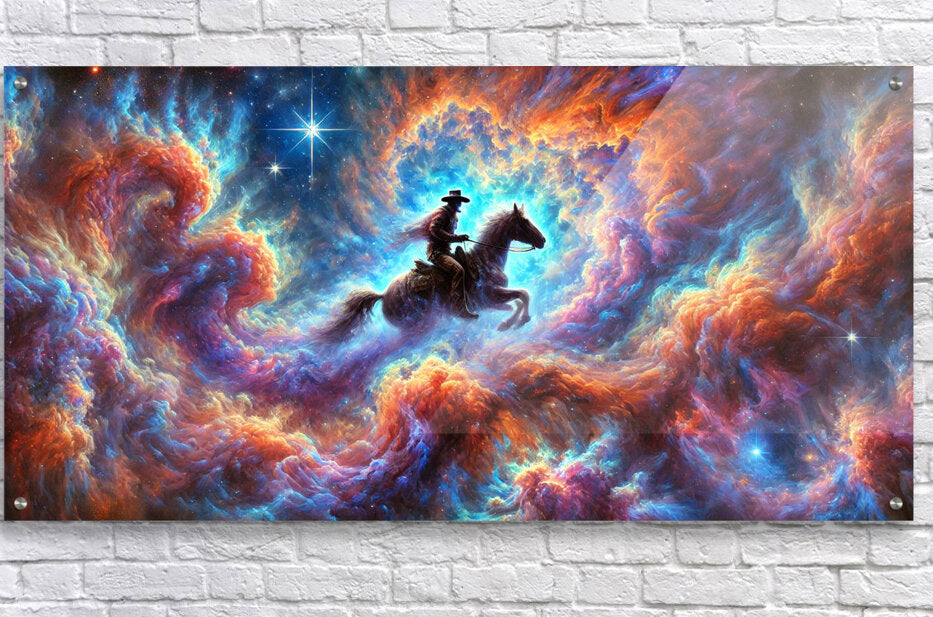 Acrylic Print Galaxy Cowboy Wall Art