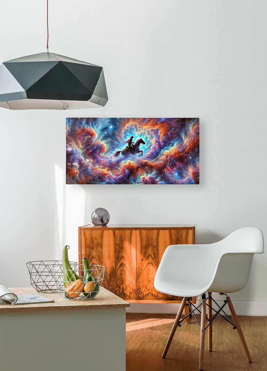  HD Sublimation Metal Print Galaxy Cowboy Wall Art