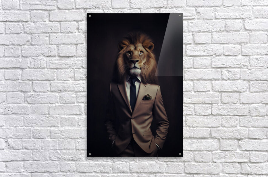 Acrylic Print Sharp Dressed Lion Wall Art