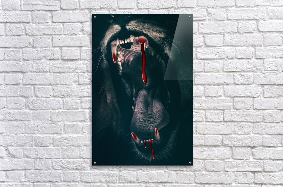 Acrylic Print  Bloody Tiger Fang Wall Art