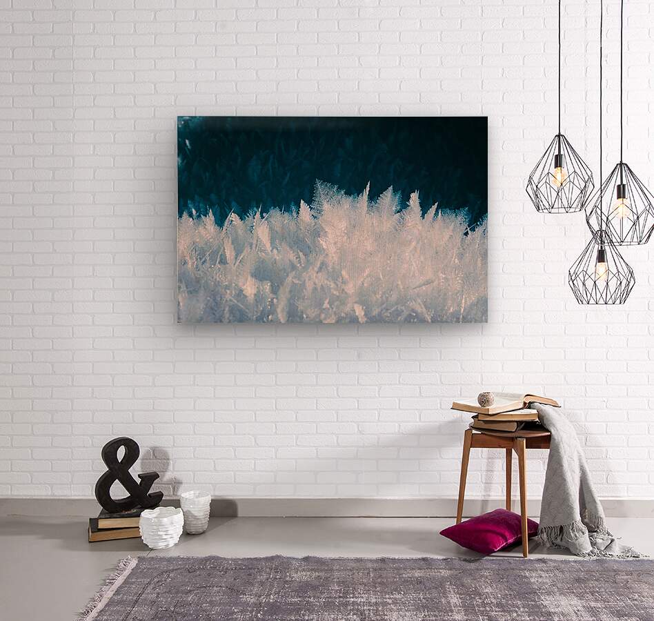 Wood Print Winter Ice Wall Art