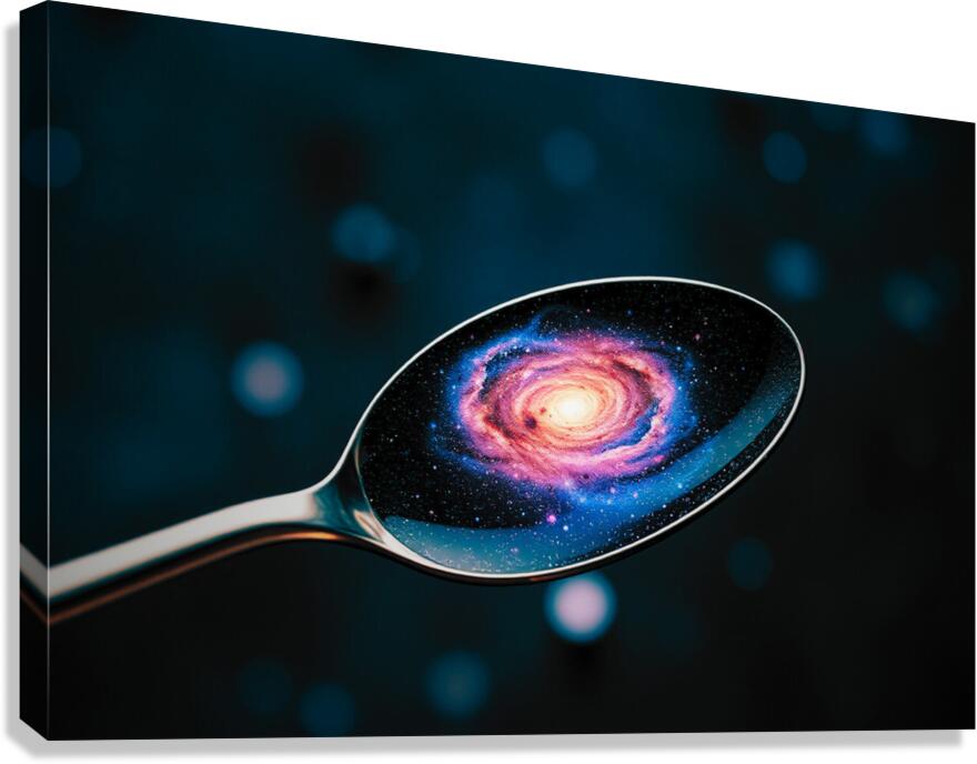  Giclée Stretched Canvas Print Galaxy Spoon Wall Art