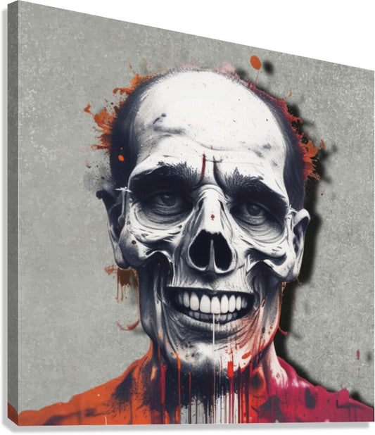  Giclée Stretched Canvas Print Scary Face Wall Art