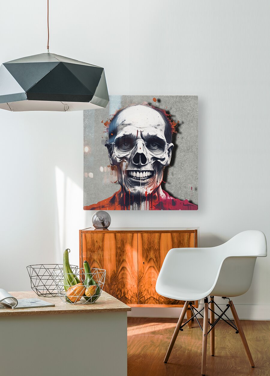  HD Sublimation Metal Print Scary Face Wall Art
