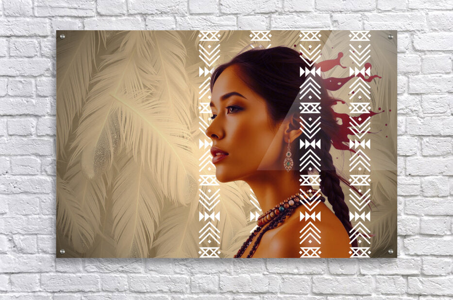  Acrylic Print Native American Woman Wall Art