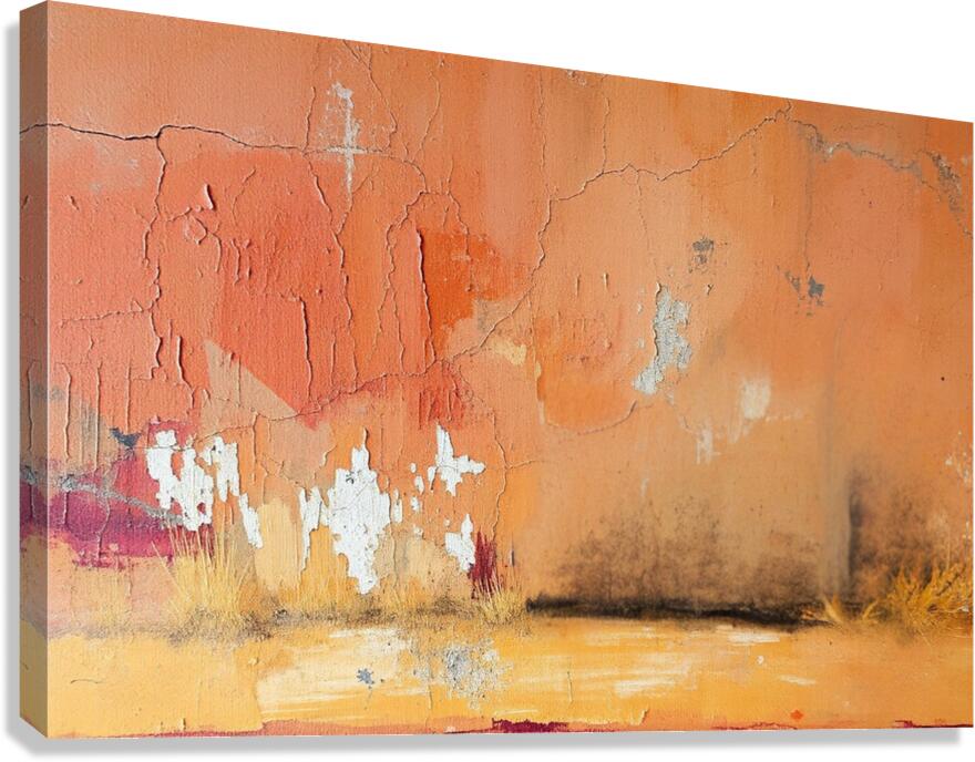 Giclée Stretched Canvas Print Orange Rustic Wall Art