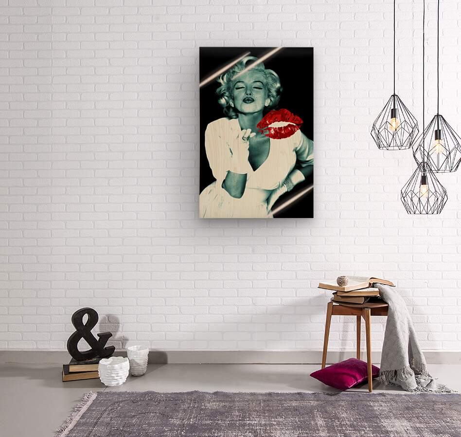 Wood Print Marilyn Monroe Wall Art