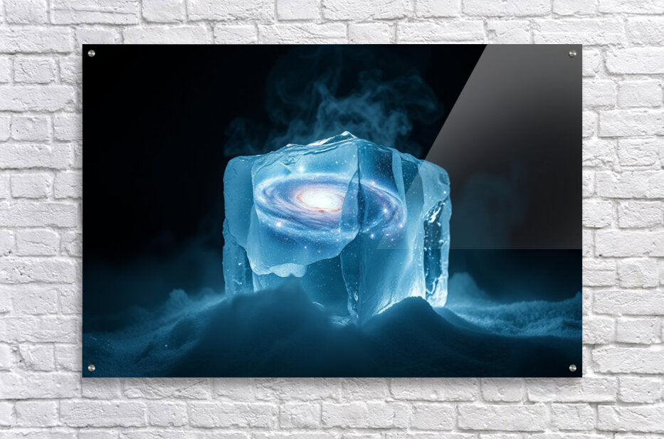 Infinite Ice Acrylic Print Galaxy Ice Cube Wall Art