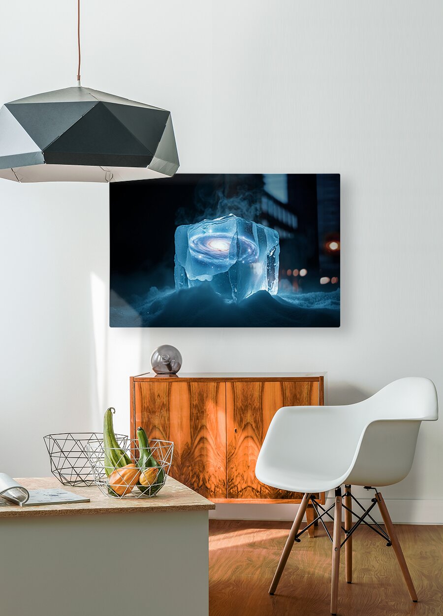 HD Sublimation Metal Print Galaxy Ice Cube