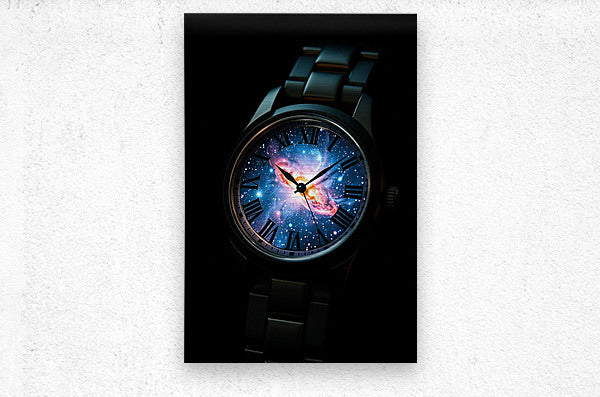 Brushed Metal Print Galaxy Watch Wall Art