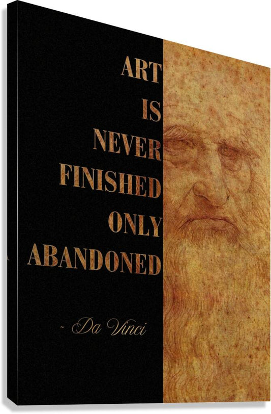 Giclée Stretched Canvas Print Leonardo Da Vinci quote wall art