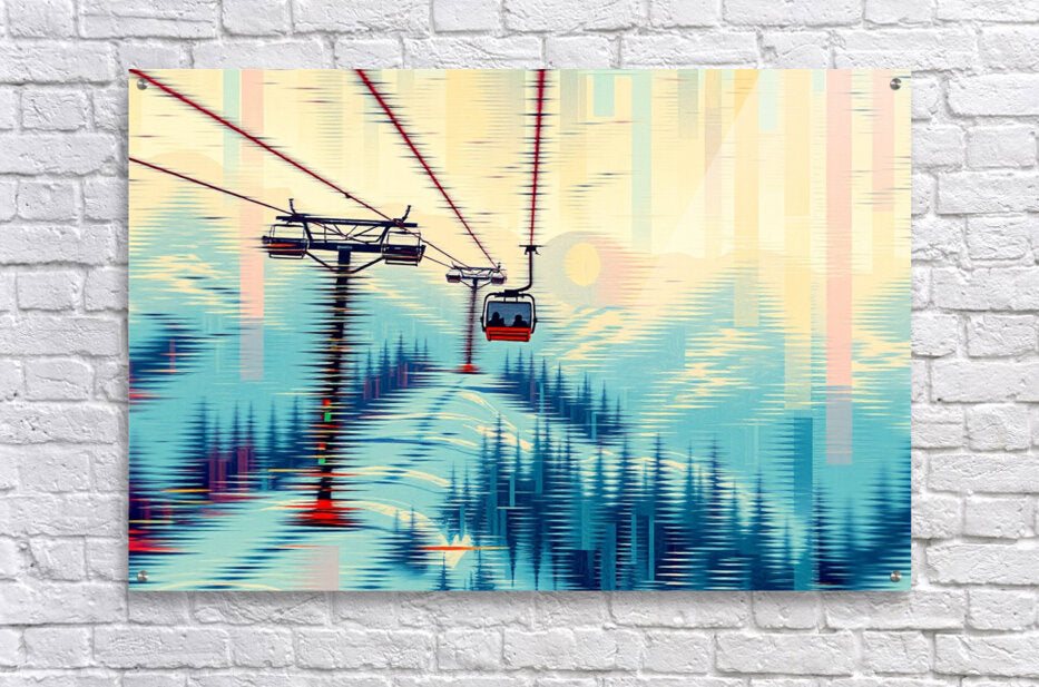 Acrylic Print Ski Lift Wall Art